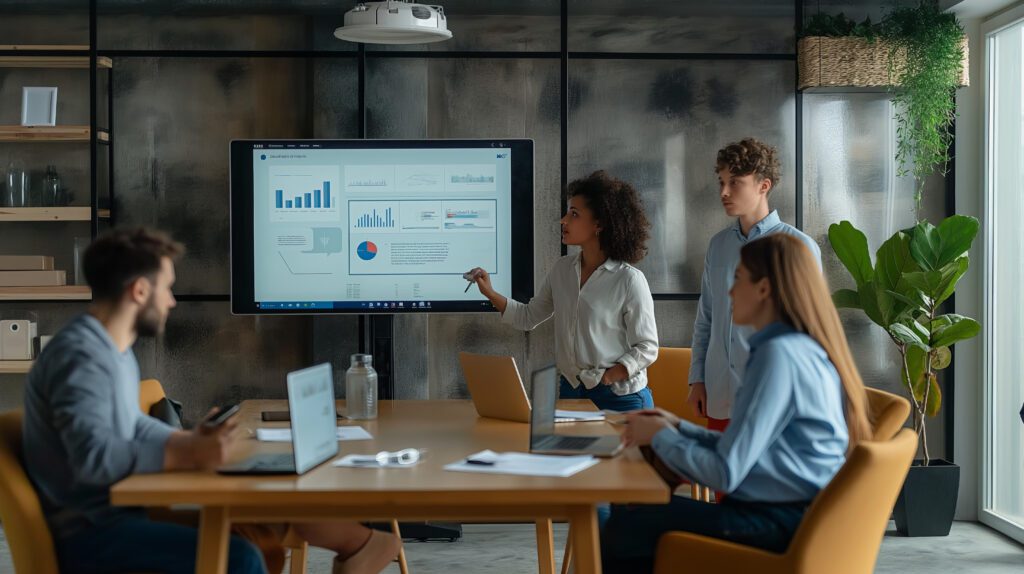 Employees working during Small Business Month